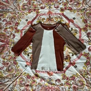 Multicolored brown Hollister long sleeve tee